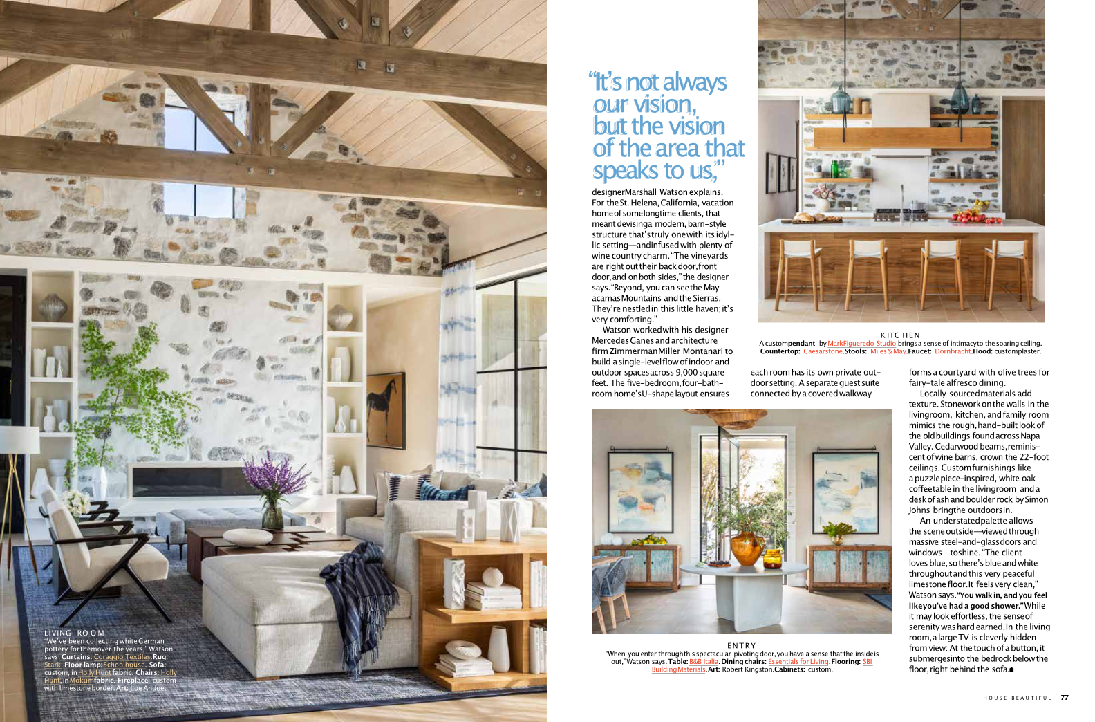 magazine page showing interior shots of a home