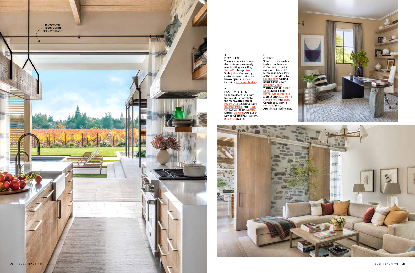 magazine page showing interior kitchen photos